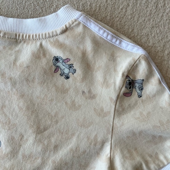 Adidas x Disney Stitch Cream Cropped Tee M Limited Edition - Picture 14 of 14